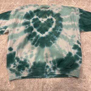 Urban Outfitters Green Tie-Dye Sweatshirt